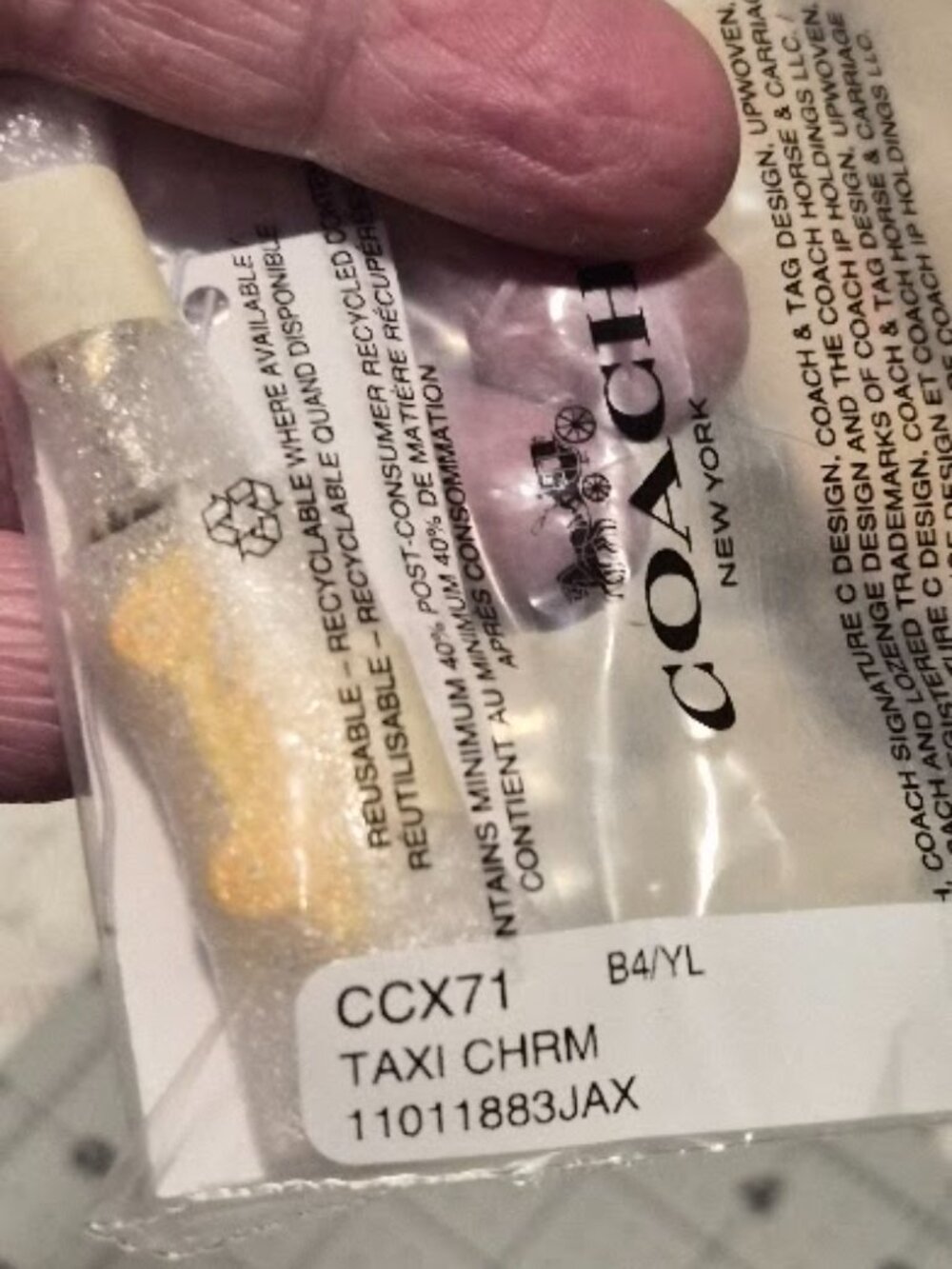 Coach Brand New DIY Taxi Charm CCX71